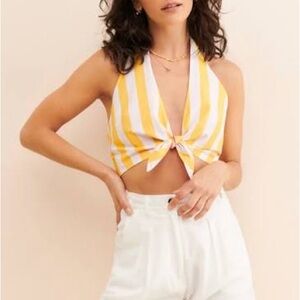 FARM Rio Pink and Yellow Striped Garment